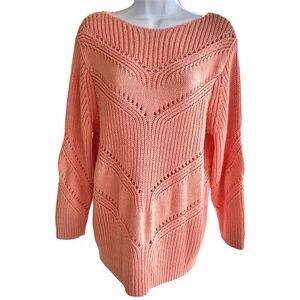 LOFT Women's Pink Knit Sweater
